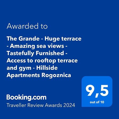 The Grande - Huge Terrace - Amazing Sea Views - Tastefully Furnished - Access To Rooftop Terrace And Gym - Hillside Apartments Rogoznica Rogoznica  Dış mekan fotoğraf