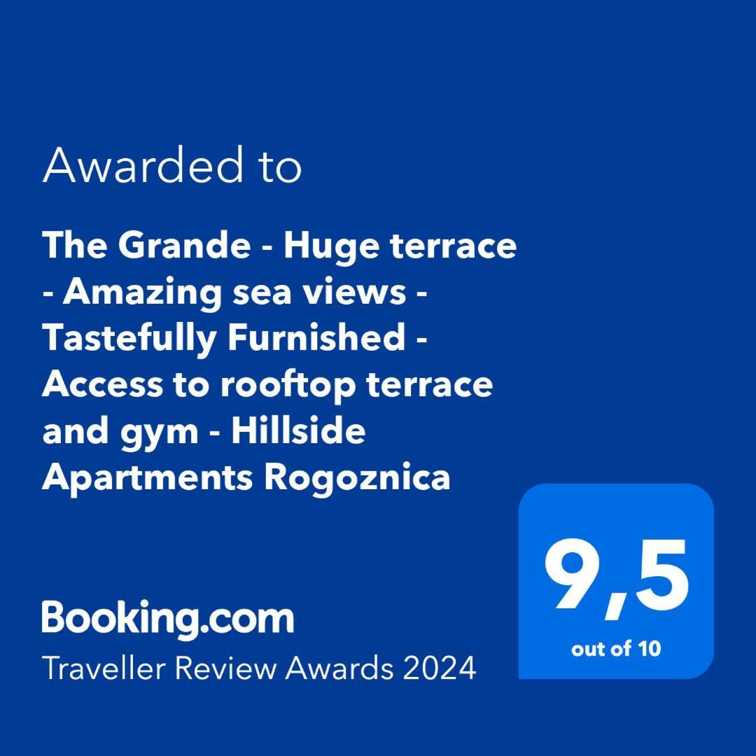The Grande - Huge Terrace - Amazing Sea Views - Tastefully Furnished - Access To Rooftop Terrace And Gym - Hillside Apartments Rogoznica Rogoznica  Dış mekan fotoğraf
